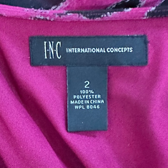 INC International Concepts NWOT Sheer Batwing Dress (2) - Picture 10 of 12